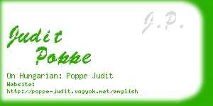 judit poppe business card